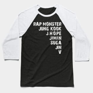 KPOP BTS BANGTAN BOYS MEMBERS NAMES Baseball T-Shirt